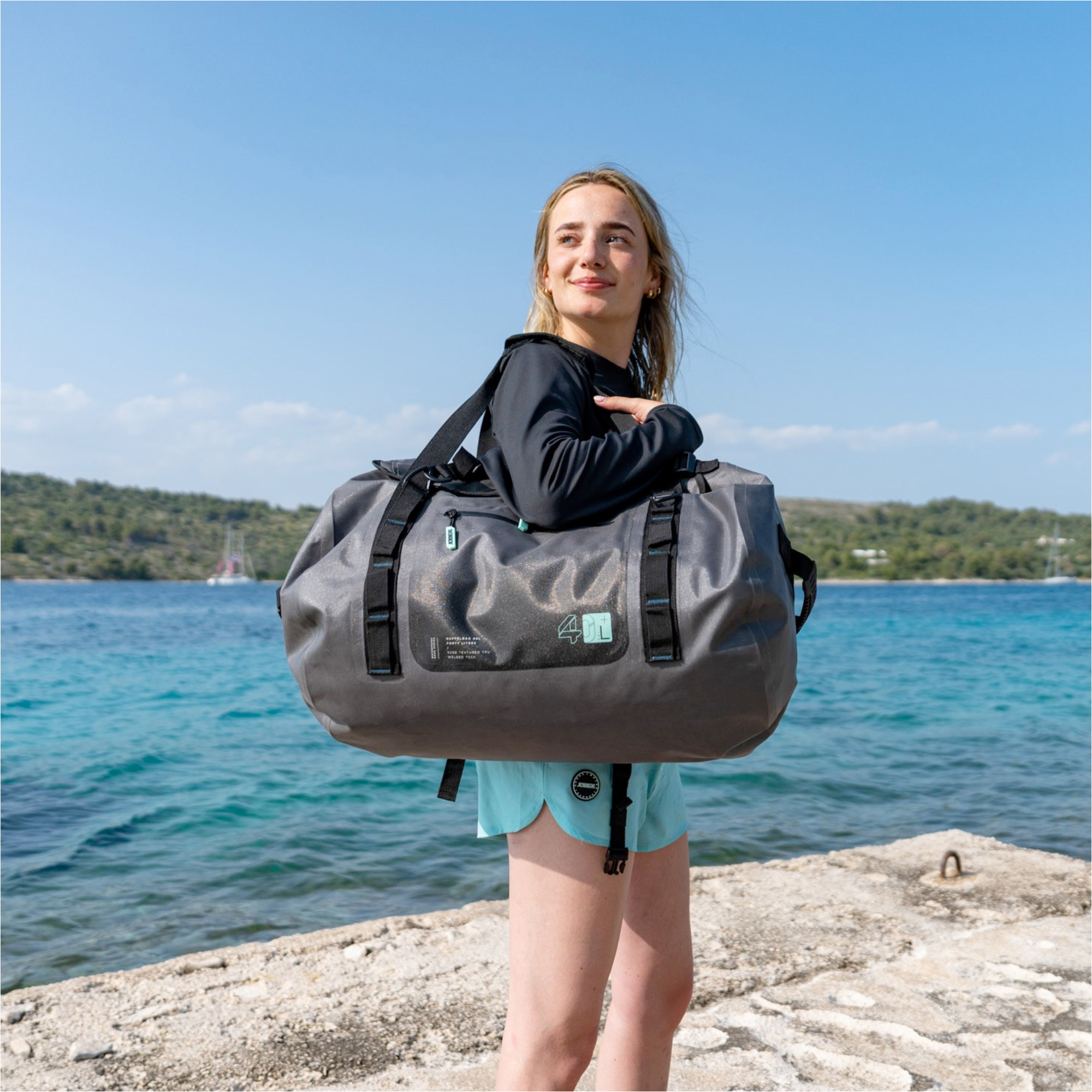 2026 Jobe Water Repellent 40L Duffel Bag 220026001 - Grey